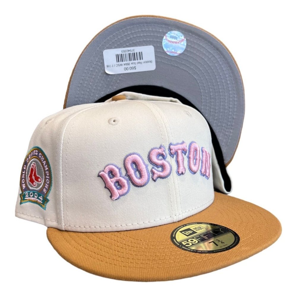 New Era Boston Red Sox 2 Tone 59FIFTY Fitted Hat 2004 World Series Patch